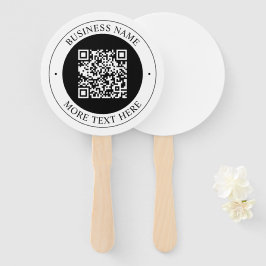 Leque Código QR com Nome da Empresa Texto Circular Editá