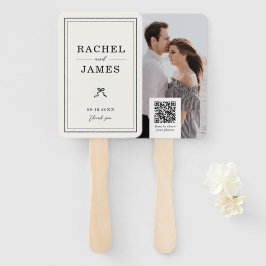 Leque Código QR de Foto de Casamento Personalizado Arco