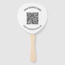 Leque Código QR personalizado Promocional da mão do vent