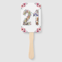 Leque Colagem de Fotografias Grande aniversário de 21 an