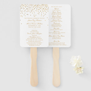 Leque Coleção de Casamentos Vintage Glam Dourado Confett