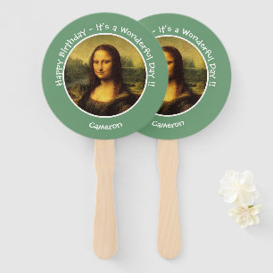 Leque Coleção do Partido Leonardo da Vinci Mona Lisa