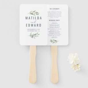 Leque Coloração d'água do ramo de oliveira pintada fã do