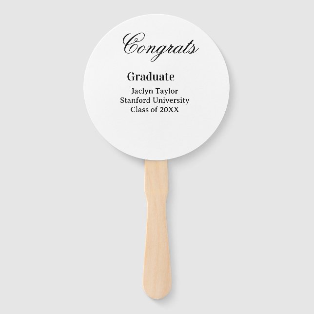Leque Congrats graduation name university name class of  (Frente)
