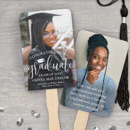 Leque Congratulations Modern Script 2 Photo Graduation