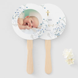 Leque conjunto de dez flores silvestres azuis Baptism