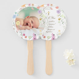 Leque conjunto de dez flores silvestres pastel Baptism