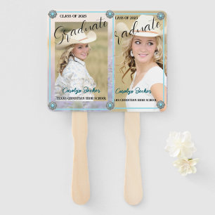 Leque Conjunto de Fãs de Graduação de Fotos de Cowgirl O
