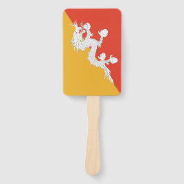 Leque Conjunto de fãs manuais com bandeira do Butão