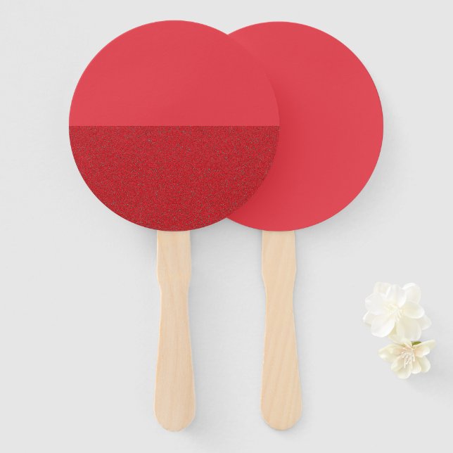 Leque Conjunto de Mãos Personalizadas de Tomate Vermelho (Frente e Verso)