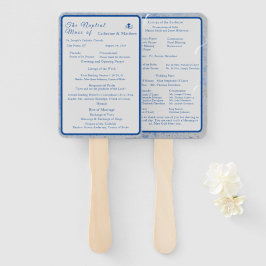 Leque Conjunto de Massa Nupcial das Cinzas e Azul