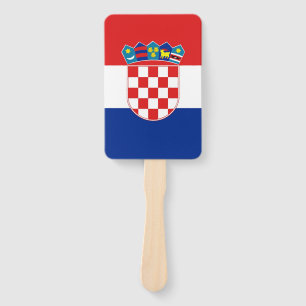 Leque Conjunto de ventoinhas manuais com bandeira da Cro