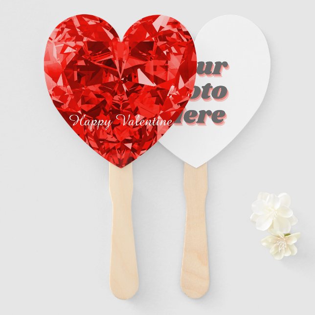 Leque Conjunto Personalizado de Ventiladores de Diamante (Frente e Verso)