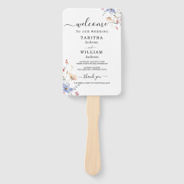 Leque Convite de casamento de flores silvestres Boho Flo