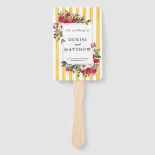 Leque Convite para Casamento Amarelo Daffodil