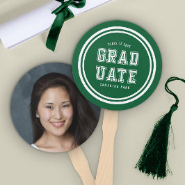 Leque Cor de Fundo Editável Varsity Foto de Graduado