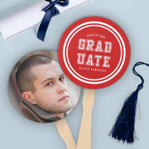Leque Cor de Fundo Editável Varsity Foto de Graduado