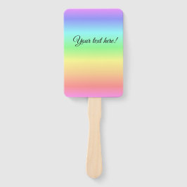 Leque Cor do arco-íris suave em um conjunto de ventilado