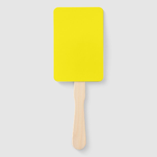 Leque Cor Sólido Amarelo Canário (Frente)