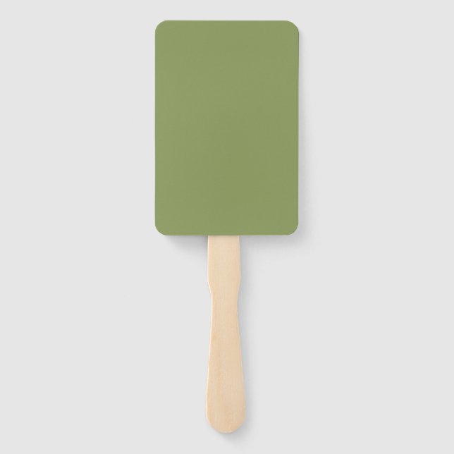 Leque Cor Verde Musgo Sólida (Verso)