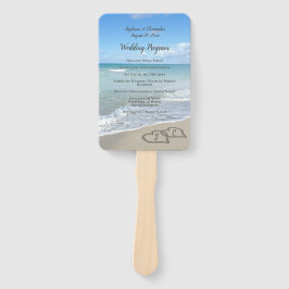 Leque Corações Cênicos no Programa de Casamento em Areia