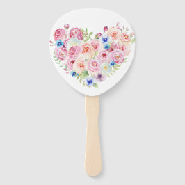Leque Corações Florais Lindos