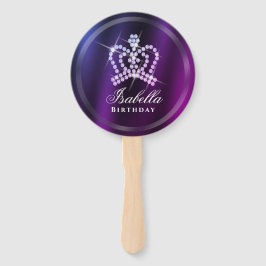 Leque Coroa Azul Roxo