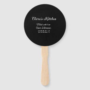 Leque cozinha comida chef adicionar nome de restauração