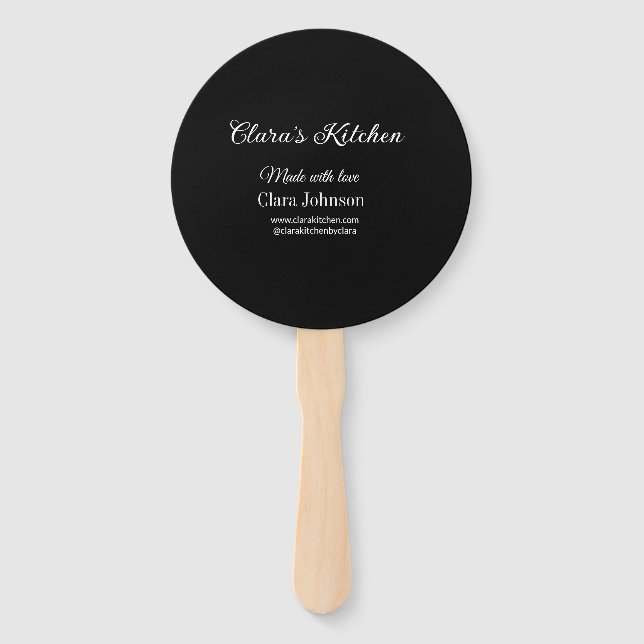 Leque cozinha comida chef adicionar nome de restauração  (Frente)