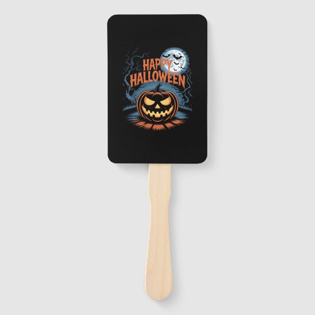 Leque Creepy Jack O� Lantern Halloween (Frente)