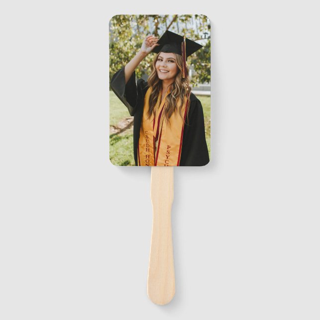 Leque Crie Sua Própria Foto Personalizada de Graduação (Frente)