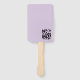 Leque Crie um Código QR | Lilás Lavanda Claro