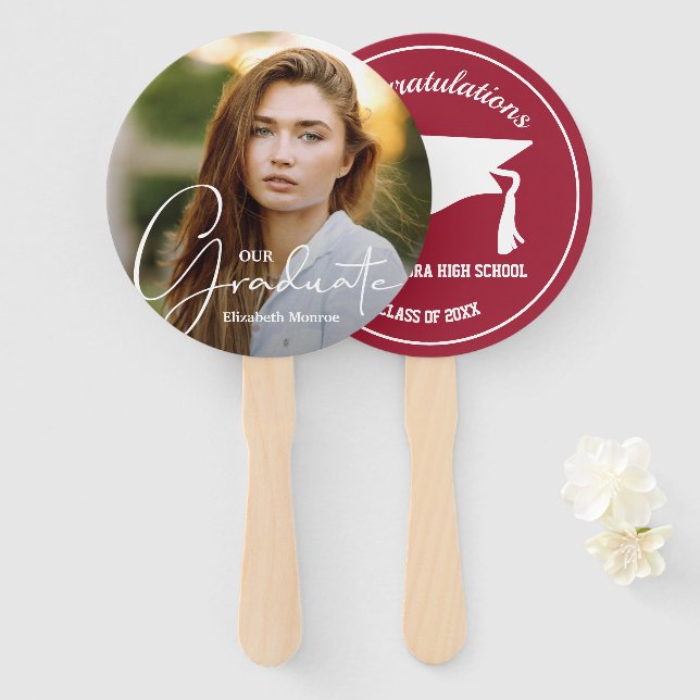 Leque Crimson de fotos do Formando do Formando (Frente e Verso)