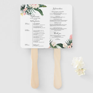 Leque Cronograma de Casamento de Fim de Semana Floral Tr