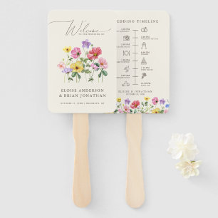 Leque Cronograma de Casamento Floral Chic Rustic Rustic