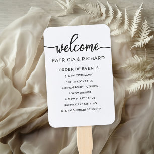 Leque Cronograma de Eventos da Ordem do Casamento Simple