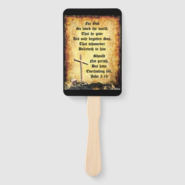 Leque Cross & Manger com John 3vs16 (Frente)