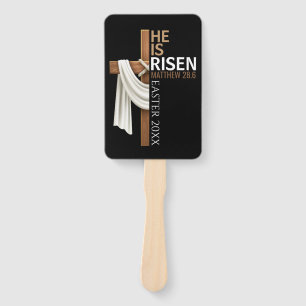 Leque Cruz de Páscoa Vintage Personalizada Ele Ressuscit