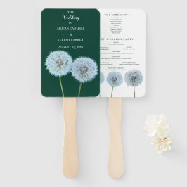 Leque Dandelions, Programa de Casamento Verde de Relógio