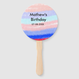 Leque Data de adição de nome de aniversário de garoto am