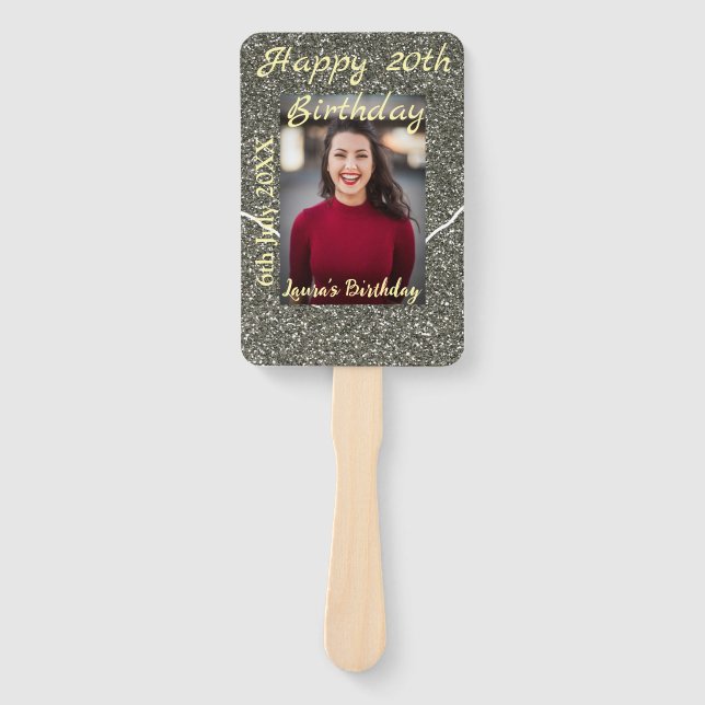 Leque Data de adição do 20 de do Silverglitter (Frente)