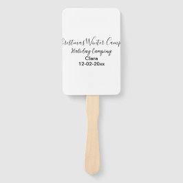 Leque Data de adição personalizada de acampamento de fér