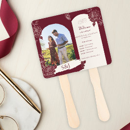 Leque de Cerimônia de Casamento com Arco Floral Bu