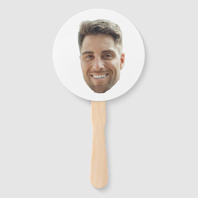 Leque de Mão com Rosto Personalizado para Despedid (Frente)