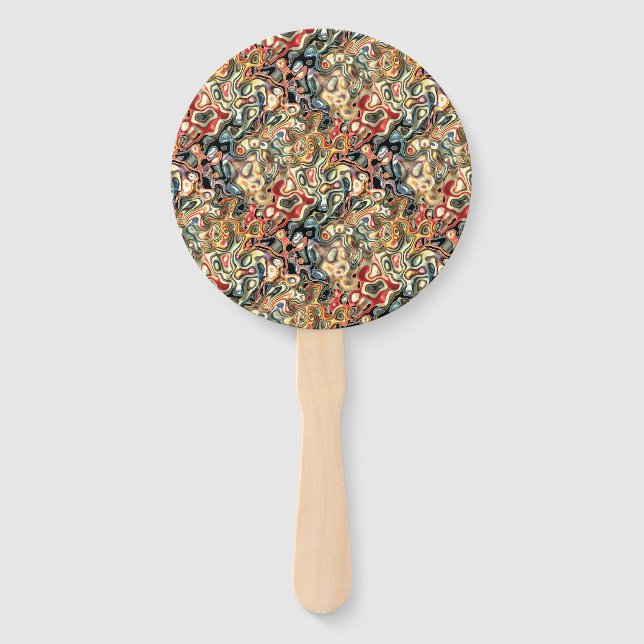 Leque de Mão de Arte Abstrata (Frente)