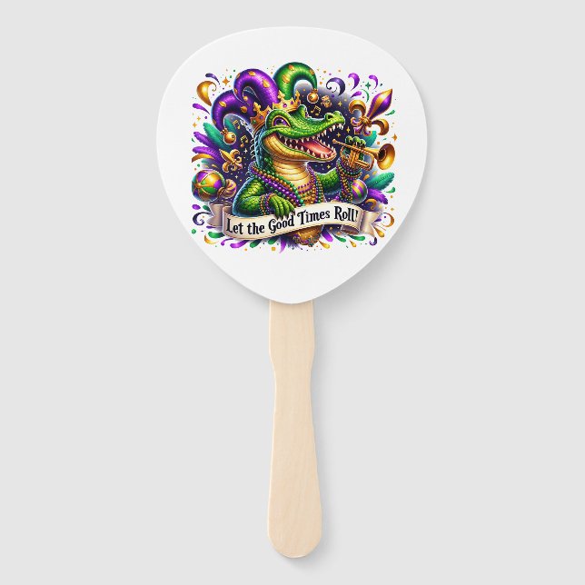 Leque de mão do Mardi Gras (Frente)