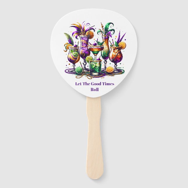 Leque de mão Mardi Gras (Frente)