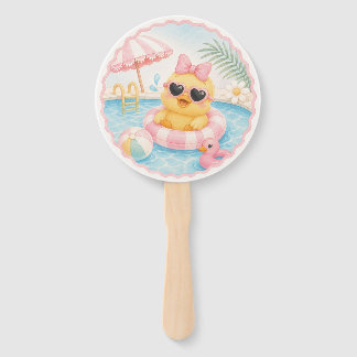 Leque de mão para festa de aniversário com patos