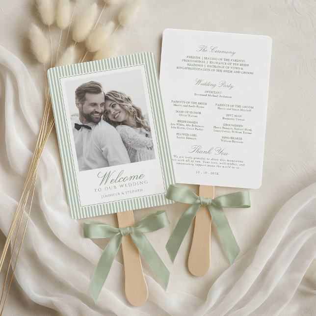 Leque de Mão para Programa de Casamento com Foto e (Criador carregado)