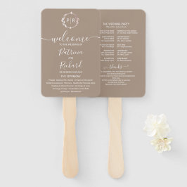Leque de Mão para Programa de Casamento em Terraco